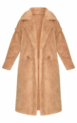 Petite Stone Teddy Bear Borg Coat