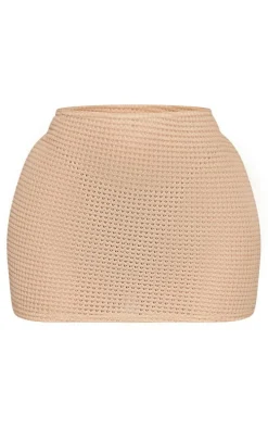 Petite Stone Textured Bodycon Skirt
