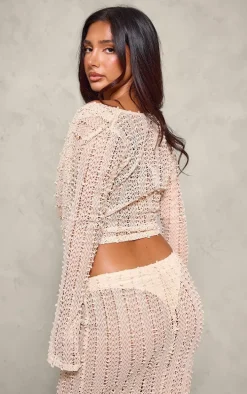 Petite Stone Textured Extreme Cowl Neck Top