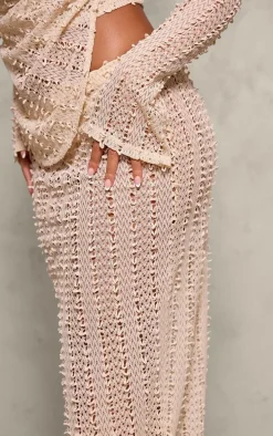 Petite Stone Textured Maxi Skirt