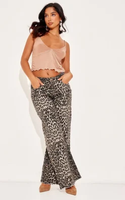 Petite Taupe Mesh Cami Top