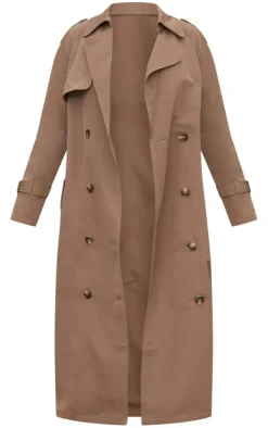 Petite Taupe Oversized Trench Coat