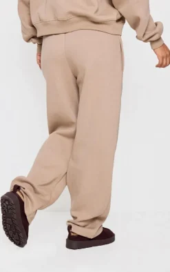 Petite Taupe Studio Archives Thin Waistband Wide Leg Sweatpants