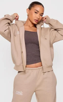 Petite Taupe Studio Archives Zip Up Hoodie