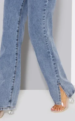 Petite Vintage Wash Split Hem Jeans