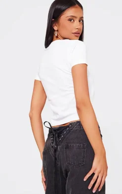 Petite White Matcha Fitted T-Shirt