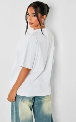 Petite White Premium Cotton Oversized T-shirt