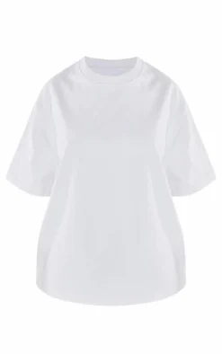 Petite White Premium Cotton Oversized T-shirt