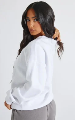 Petite White Ultimate Basic Oversized Sweatshirt