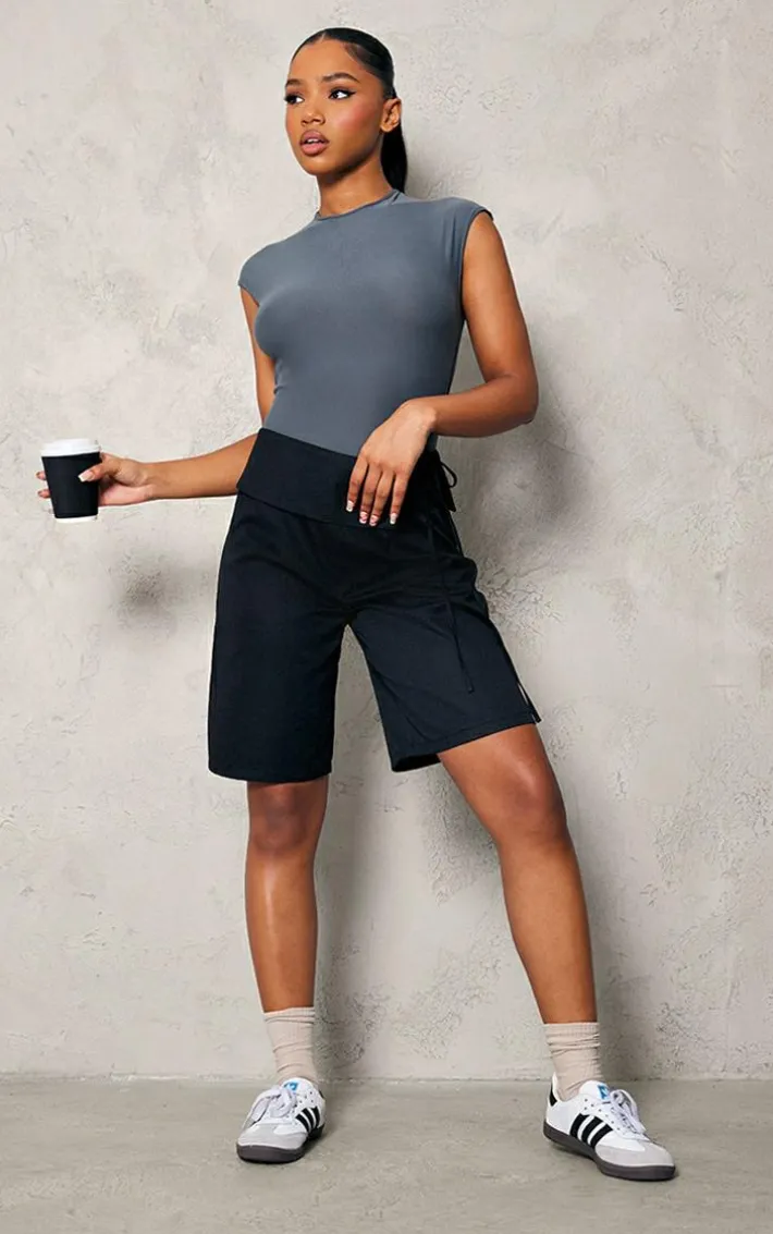 Petrol Blue Soft Touch Cut Out Back Bodysuit