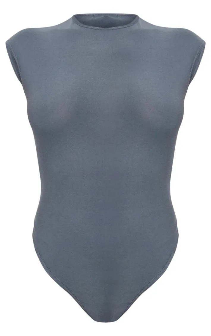 Petrol Blue Soft Touch Cut Out Back Bodysuit