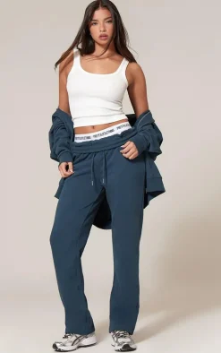 Petrol Premium Tonal Print Straight Leg Sweatpants