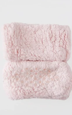 Pink Borg Cosy Slipper Socks