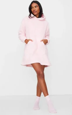 Pink Borg Hooded Blanket