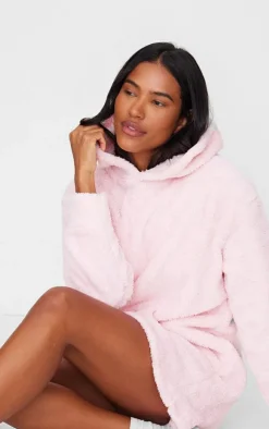 Pink Borg Hooded Blanket