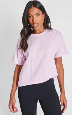 Pink Cheese & Wine Graphic Oversized T Shirt