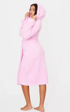 Pink Fleece Bath Robe