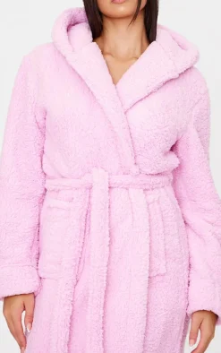 Pink Fleece Bath Robe