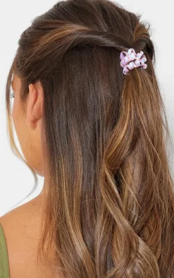 Pink Pearlescent Spiral Hair Tie Multipack