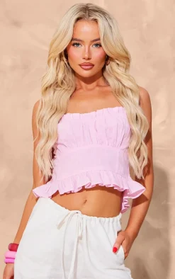 Pink Ruffle Cami Top