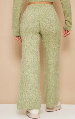 Pistachio Luxe Knit Side Rib Pants