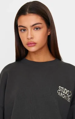 Pitch Studio Archive Embroidered Oversized Sweatshirt