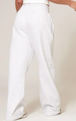 PLT Ash Grey Printed Boxer Waistband Wide Leg Sweatpants