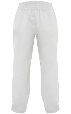 PLT Grey Marl Embroidered Wide Leg Sweatpants