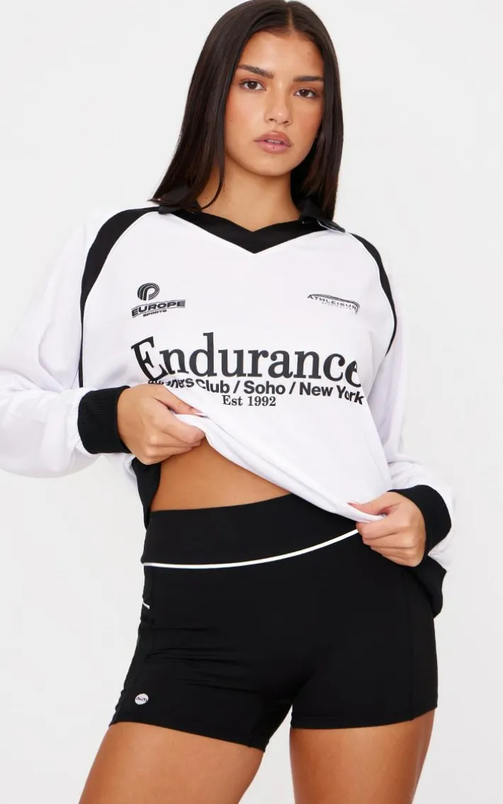 PLT RUN Black Sculpt Reflective Pocket Detail Running Shorts