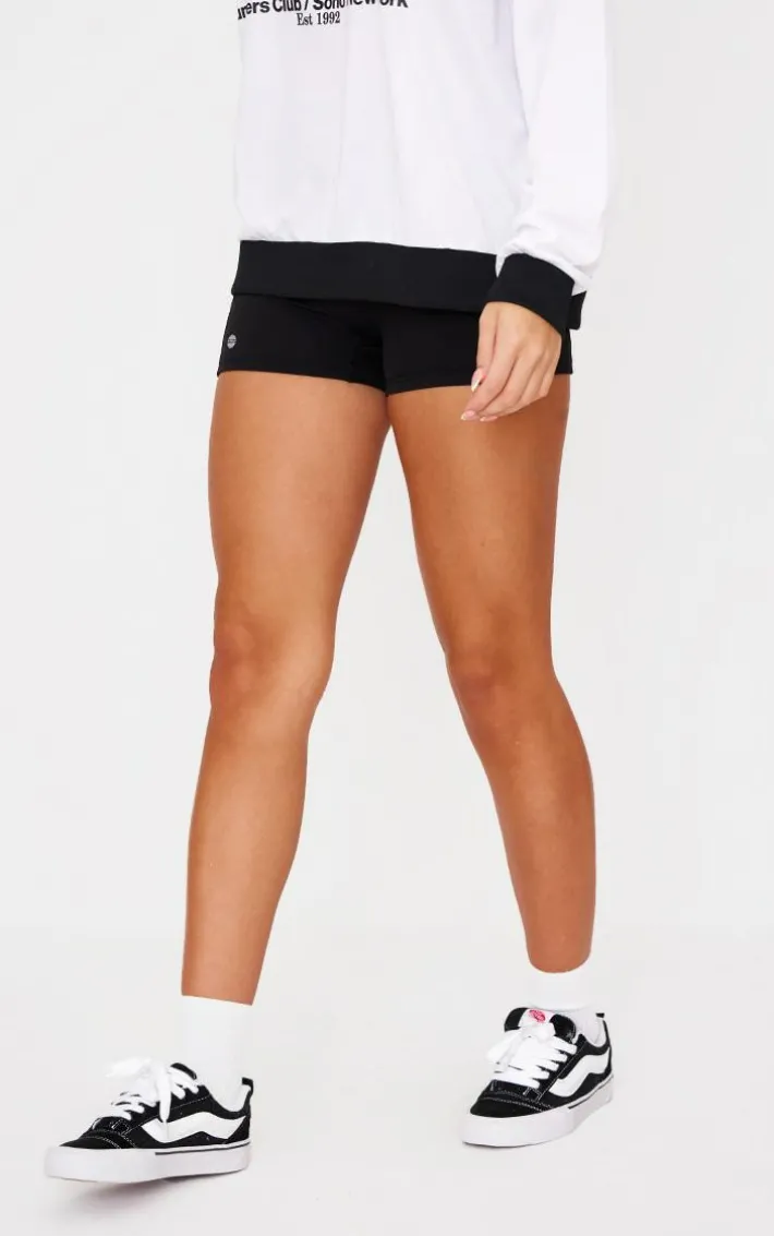 PLT RUN Black Sculpt Reflective Pocket Detail Running Shorts