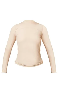 PLT RUN Stone Long Sleeve Airtex Top
