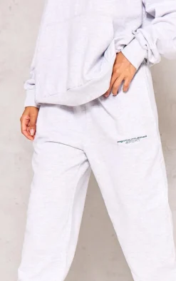 PLT SPORT Ash Grey Bold Embroidered Sweatpants