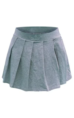 PLT SPORT Ash Grey Cotton Pleated Tennis Skirt