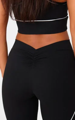 PLT SPORT Black Sculpt Contrast Binding Yoga Pants