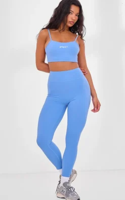 PLT SPORT Blue Sculpt Cami Sports Bra