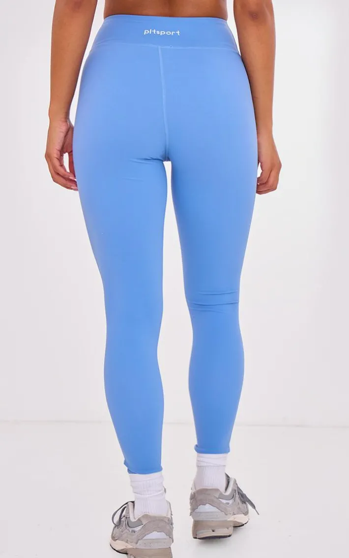 PLT SPORT Blue Sculpt Detail High Waist Leggings
