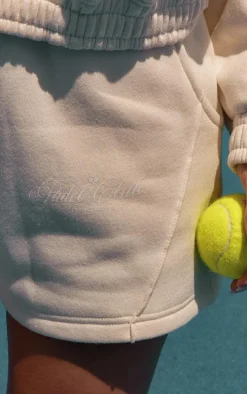 PLT SPORT Cream Marl Sweat Shorts