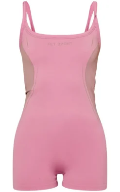 PLT SPORT Dark Mauve Jacquard Seamless Unitard