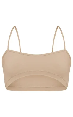 PLT SPORT Deep Stone Sculpt Curved Hem Sports Bra