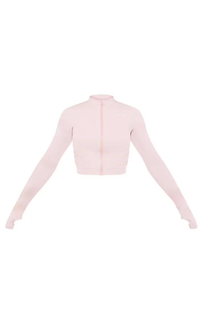 PLT SPORT Dusty Lilac Sculpt Side Ruched Sports Jacket