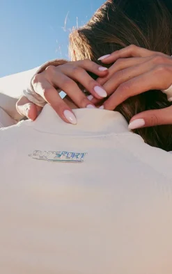 PLT SPORT Ice Grey Acid Wash Seamless Rib Panel Metallic Badge Short Gym Unitard