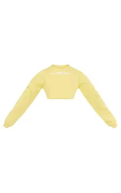 PLT SPORT Lemon Cropped Sweater