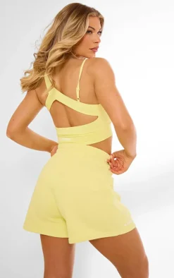 PLT SPORT Lemon Sculpt Asymmetric Sports Bra