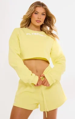 PLT SPORT Lemon Toggle Waist Shorts