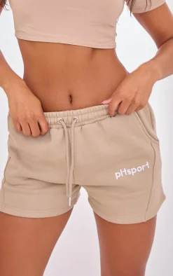 PLT SPORT Light Mocha Marl Sweat Shorts