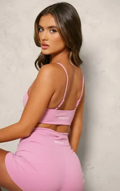 PLT SPORT Mauve Sculpt Cross Waist Booty Shorts