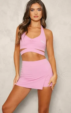 PLT SPORT Mauve Sculpt Mini Tennis Skirt