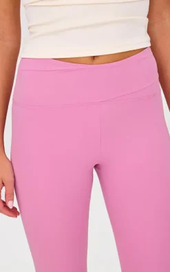 PLT SPORT Mauve Sculpt Wrap Waist Leggings