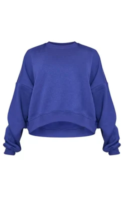 PLT SPORT Navy Oversized Boxy Sweatshirt