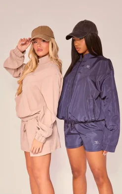 PLT SPORT Navy Shell Badge Zip Up Jacket